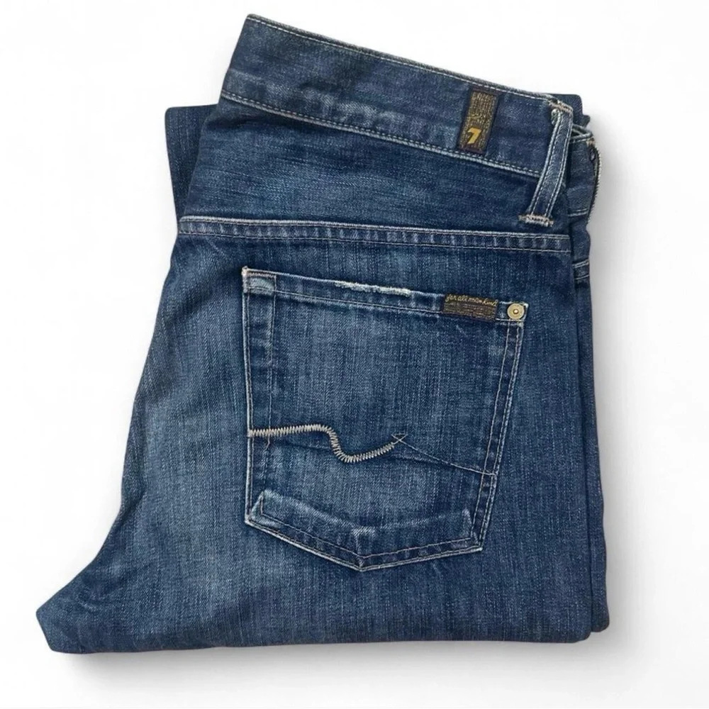 VTG Y2K Men’s 7 For All Mankind Relaxed Fit Jeans Size W30 x L32 - Picture 4 of 8